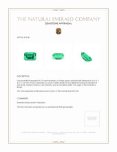 0.73 Ct. Emerald from Russia Appraisal