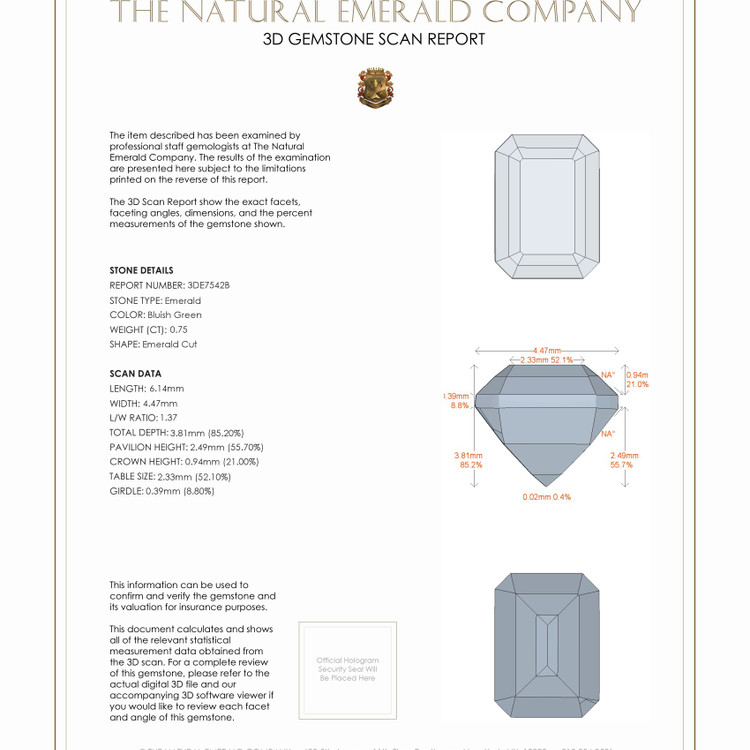 0.75 Ct. Emerald from Russia