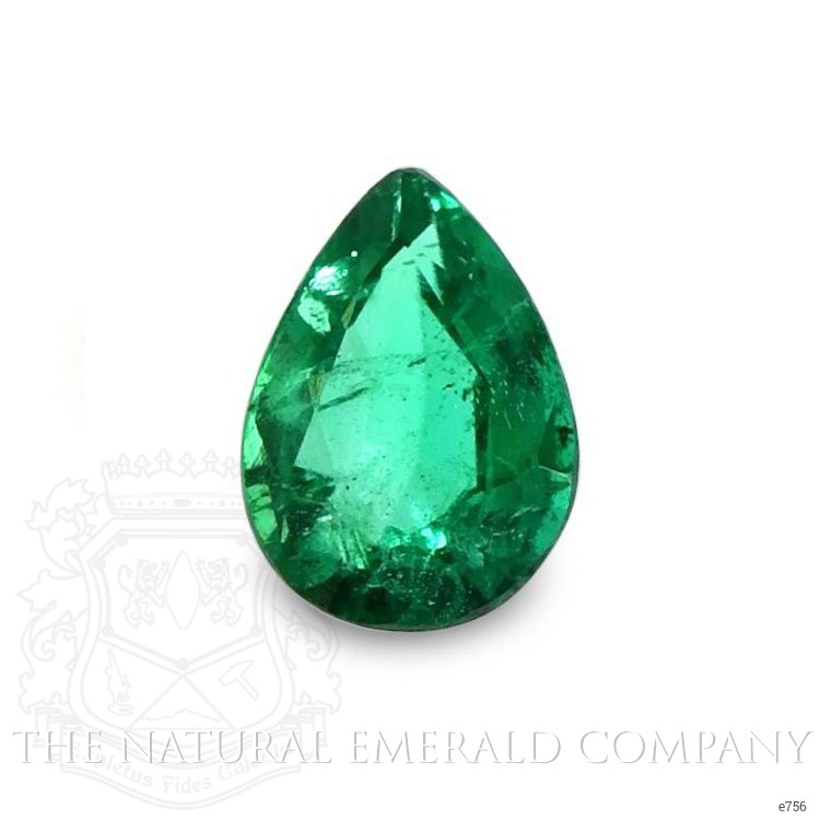 Bezel Emerald Ring 0.70 Ct., 18K White Gold