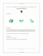 0.67 Ct. Emerald from Russia Appraisal