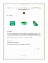 3.16 Ct. Emerald from Zambia Appraisal