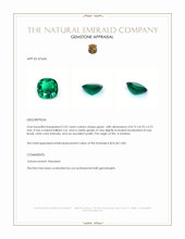 2.22 Ct. Emerald from Zambia Appraisal