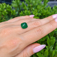 4.55 Ct. Cabochon Emerald from Zambia Life Style