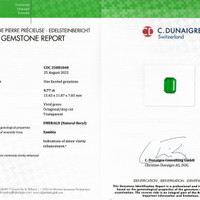 9.77 Ct. Emerald from Zambia Scan Report