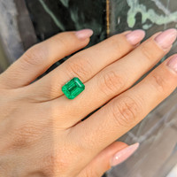 3.49 Ct. Emerald from Zambia Life Style