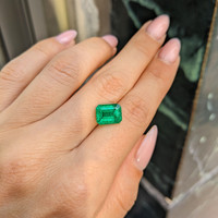 3.49 Ct. Emerald from Zambia Life Style