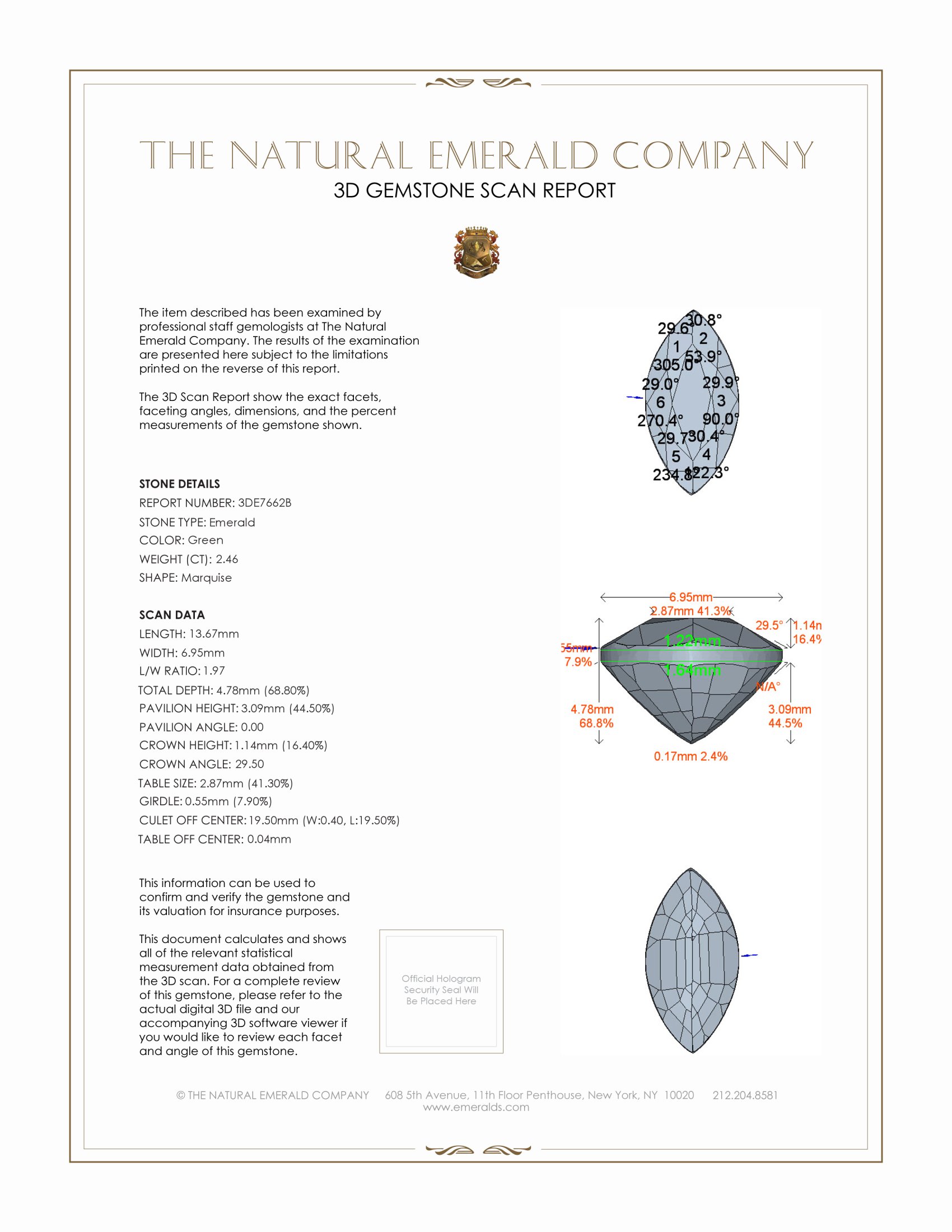 2.46 Ct. Emerald from Zambia