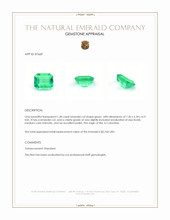 1.38 Ct. Emerald from Colombia Appraisal