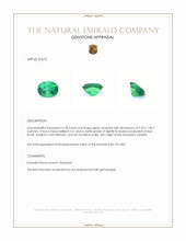 2.28 Ct. Emerald from Zambia Appraisal