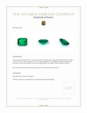 2.11 Ct. Emerald from Zambia Appraisal