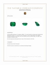 1.75 Ct. Emerald from Colombia - Muzo Appraisal
