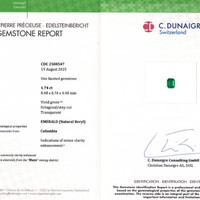 1.74 Ct. Emerald from Colombia Scan Report