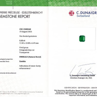 5.33 Ct. Emerald from Zambia Scan Report