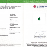 3.30 Ct. Emerald from Zambia Scan Report