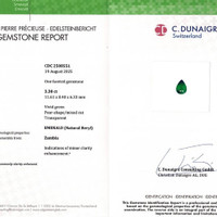 3.30 Ct. Emerald from Zambia Scan Report