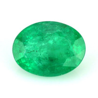  Emerald Ring 1.33 Ct., 18K Yellow Gold Combination Stone