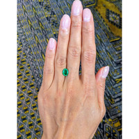 1.69 Ct. Cabochon Emerald from Afghanistan Life Style