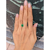 1.69 Ct. Cabochon Emerald from Afghanistan Life Style