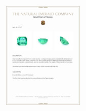 2.16 Ct. Emerald from Colombia Appraisal