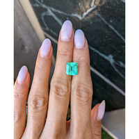 3.78 Ct. Emerald from Colombia Life Style