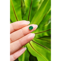 1.11 Ct. Cabochon Emerald from Pakistan Life Style