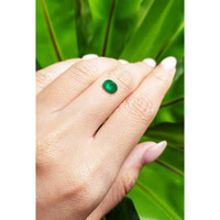 1.11 Ct. Cabochon Emerald from Pakistan Life Style