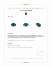 1.11 Ct. Cabochon Emerald from Pakistan Appraisal