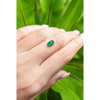 1.11 Ct. Cabochon Emerald from Pakistan Life Style