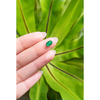 1.11 Ct. Cabochon Emerald from Pakistan Life Style