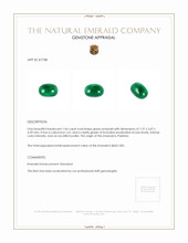 1.06 Ct. Cabochon Emerald from Pakistan Appraisal