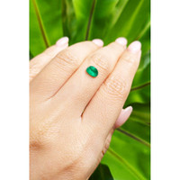 1.06 Ct. Cabochon Emerald from Pakistan Life Style