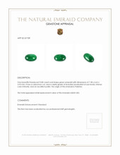 0.80 Ct. Cabochon Emerald from Pakistan Appraisal