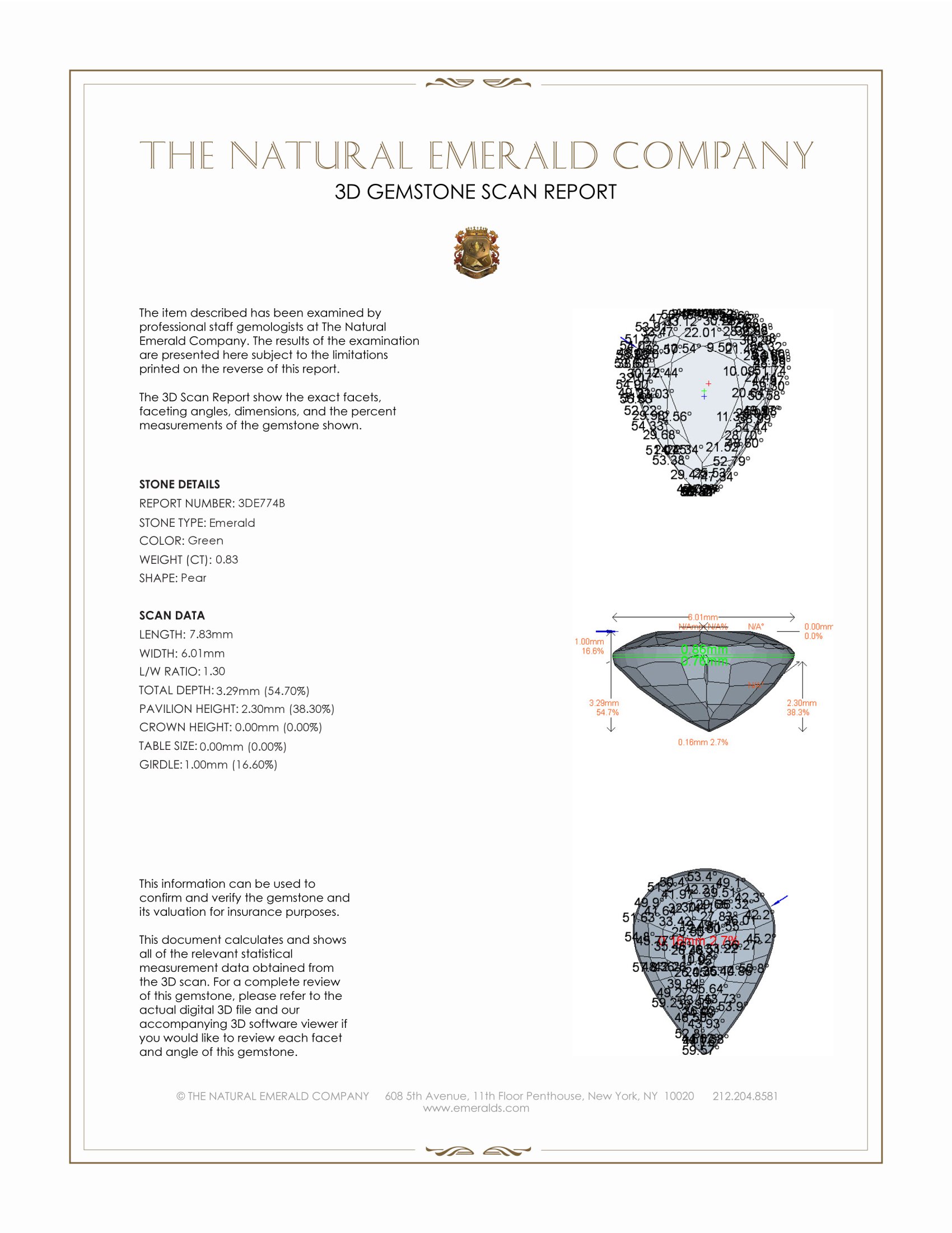 0.83 Ct. Emerald from Zambia