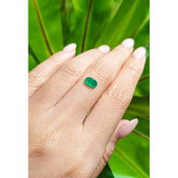 1.16 Ct. Cabochon Emerald from Pakistan Life Style