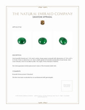 1.30 Ct. Cabochon Emerald from Pakistan Appraisal