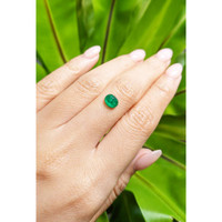1.30 Ct. Cabochon Emerald from Pakistan Life Style
