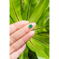 1.30 Ct. Cabochon Emerald from Pakistan Life Style