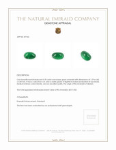 0.78 Ct. Cabochon Emerald from Pakistan Appraisal
