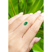 0.78 Ct. Cabochon Emerald from Pakistan Life Style