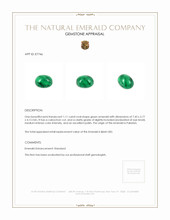 1.11 Ct. Cabochon Emerald from Pakistan Appraisal