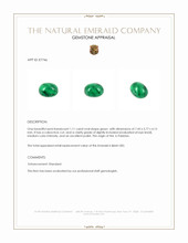 1.11 Ct. Cabochon Emerald from Pakistan Appraisal