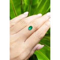 1.11 Ct. Cabochon Emerald from Pakistan Life Style