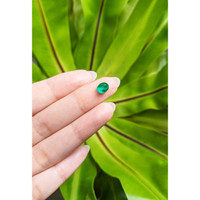 1.11 Ct. Cabochon Emerald from Pakistan Life Style