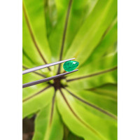 1.28 Ct. Cabochon Emerald from Pakistan Life Style