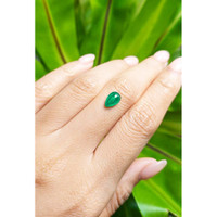 1.28 Ct. Cabochon Emerald from Pakistan Life Style
