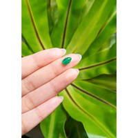 1.28 Ct. Cabochon Emerald from Pakistan Life Style
