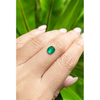 1.10 Ct. Cabochon Emerald from Pakistan Life Style