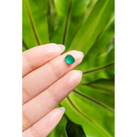 1.10 Ct. Cabochon Emerald from Pakistan Life Style