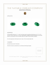 1.11 Ct. Cabochon Emerald from Pakistan Appraisal