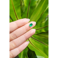 1.39 Ct. Cabochon Emerald from Pakistan Life Style